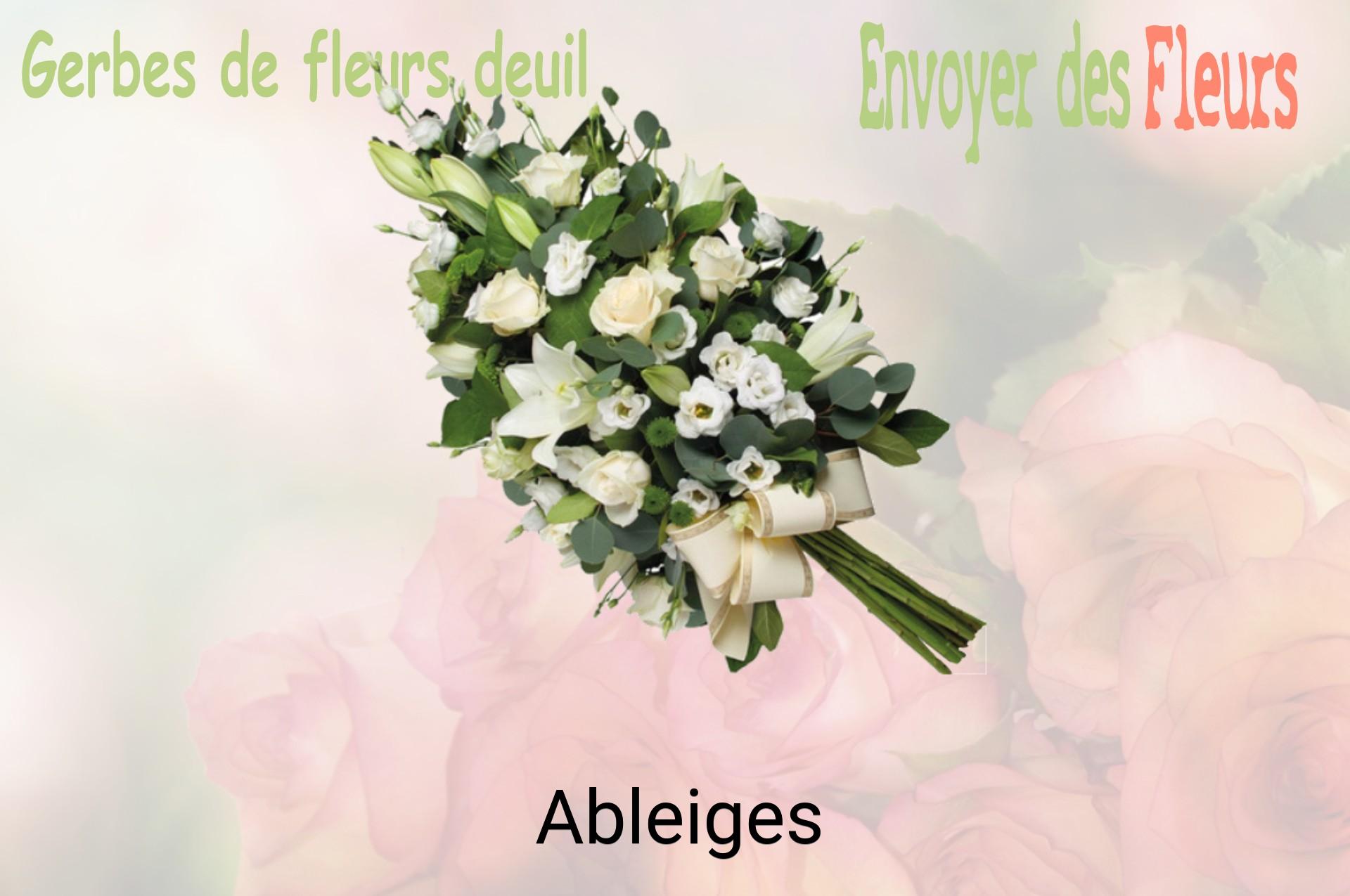 Gerbe de fleurs de deuil livrée à Ableiges
